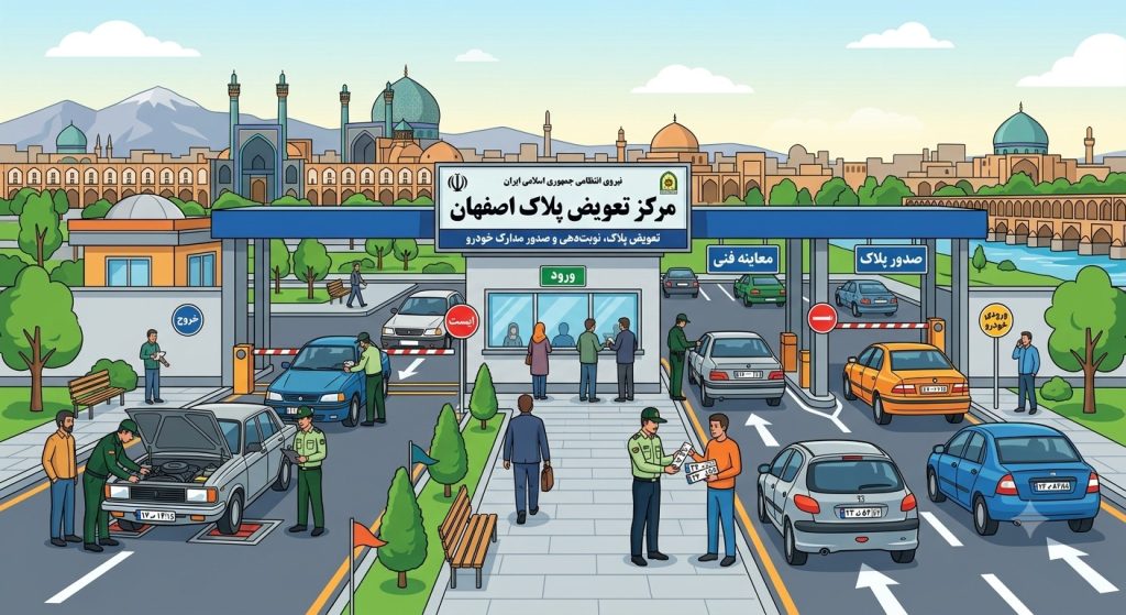 اخذ نوبت تعویض پلاک اصفهان